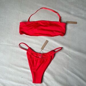 Two-Piece SKIMS ❤️ Swim Bikini Set Ruby Red XL NWT